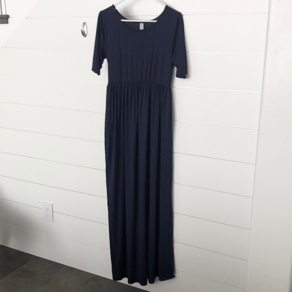 Navy Blue Maxi Dress